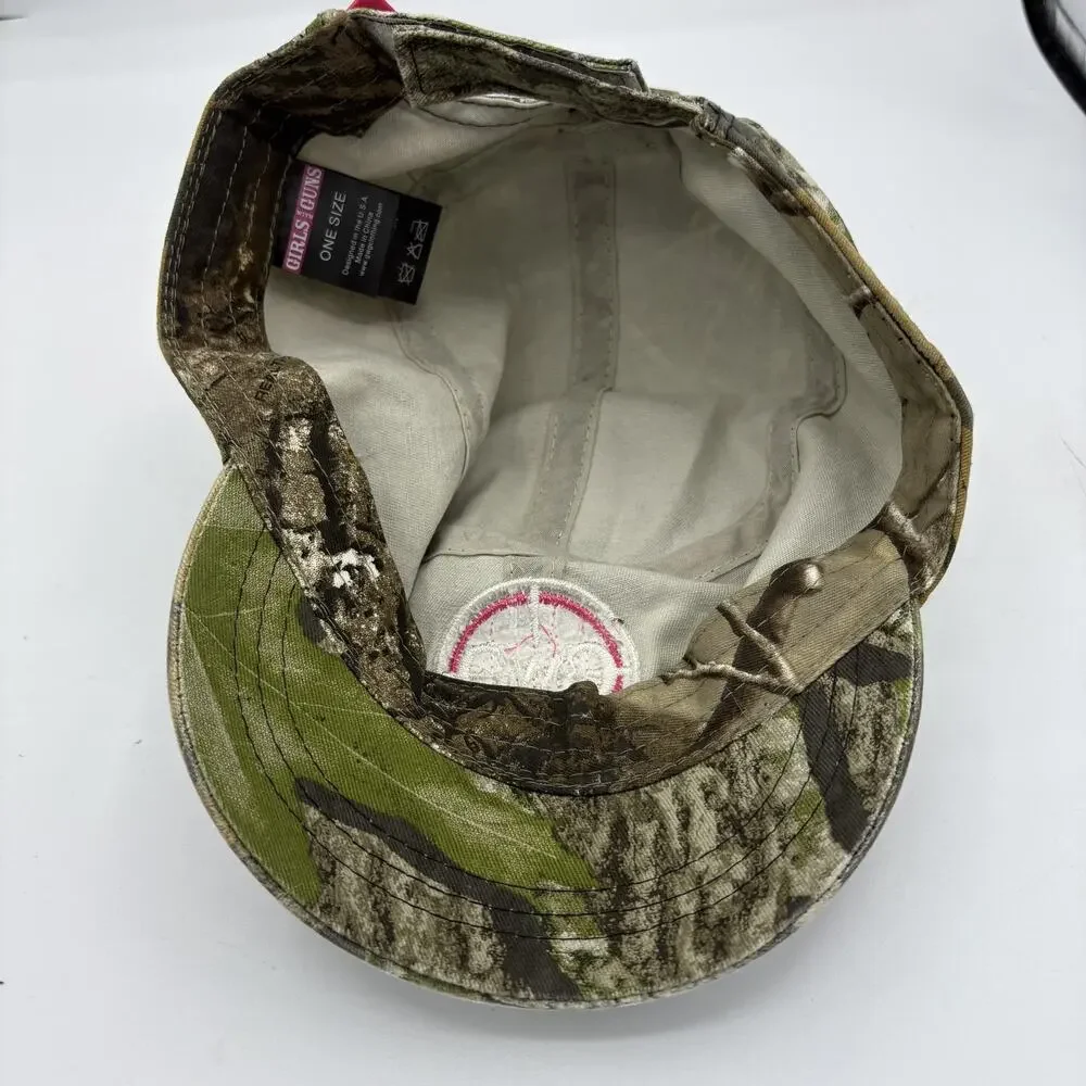 Mossy Oak Girls With Guns‎ Hat Cap Womens Strap Back Obsession Camo Pink Scope
